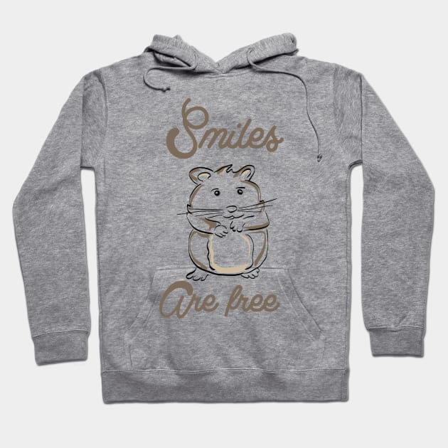 cute hamster, Smiles are free Hoodie by MAZstore